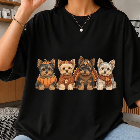 Yorkshire Terrier Fall Thanksgiving Bundle Sublimation PNG