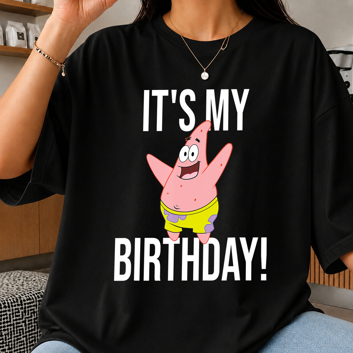 Patrick Star It's My Birthday Spongebob Funny Quote PNG