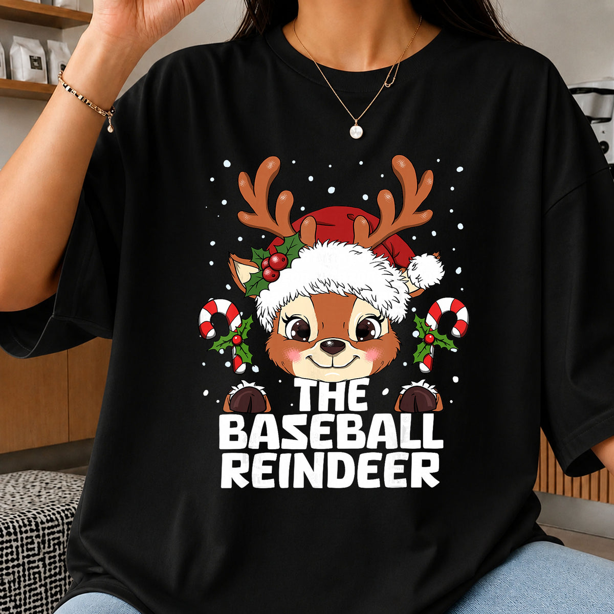 The Baseball Reindeer Christmas Santa Hat Clipart PNG