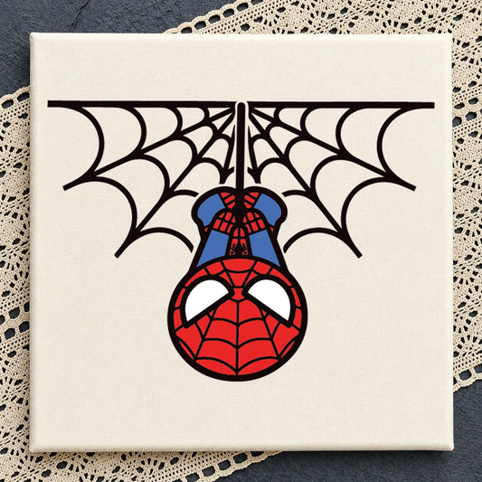 Spider-Man Hanging On Web SVG, Marvel Cricut Cut File