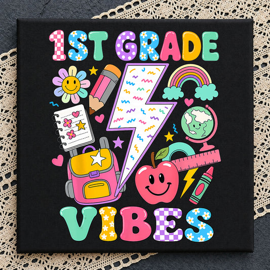 1st Grade Vibes PNG, Back To School PNG, First Grade PNG