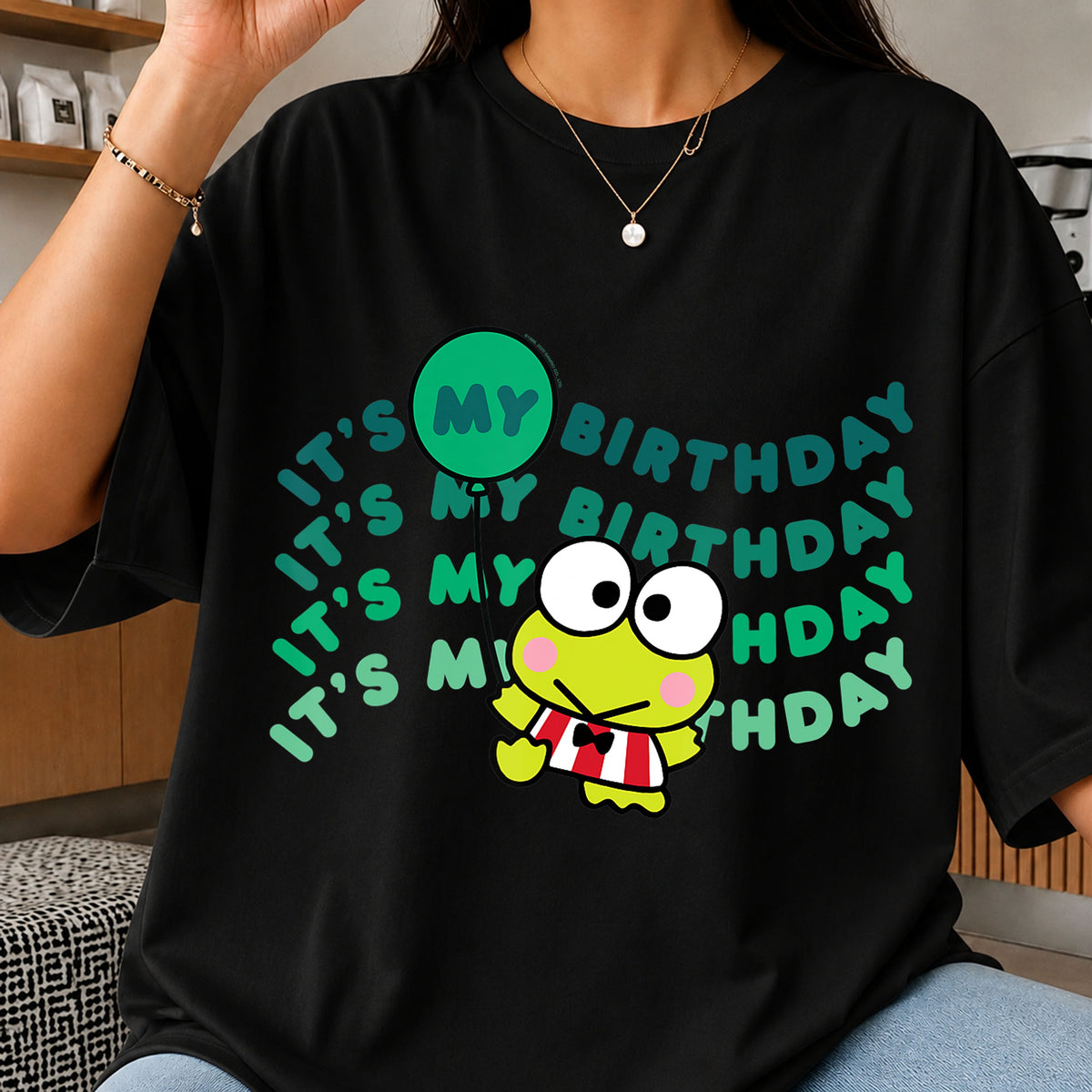 Keroppi It's My Birthday Balloon Sanrio Clipart PNG