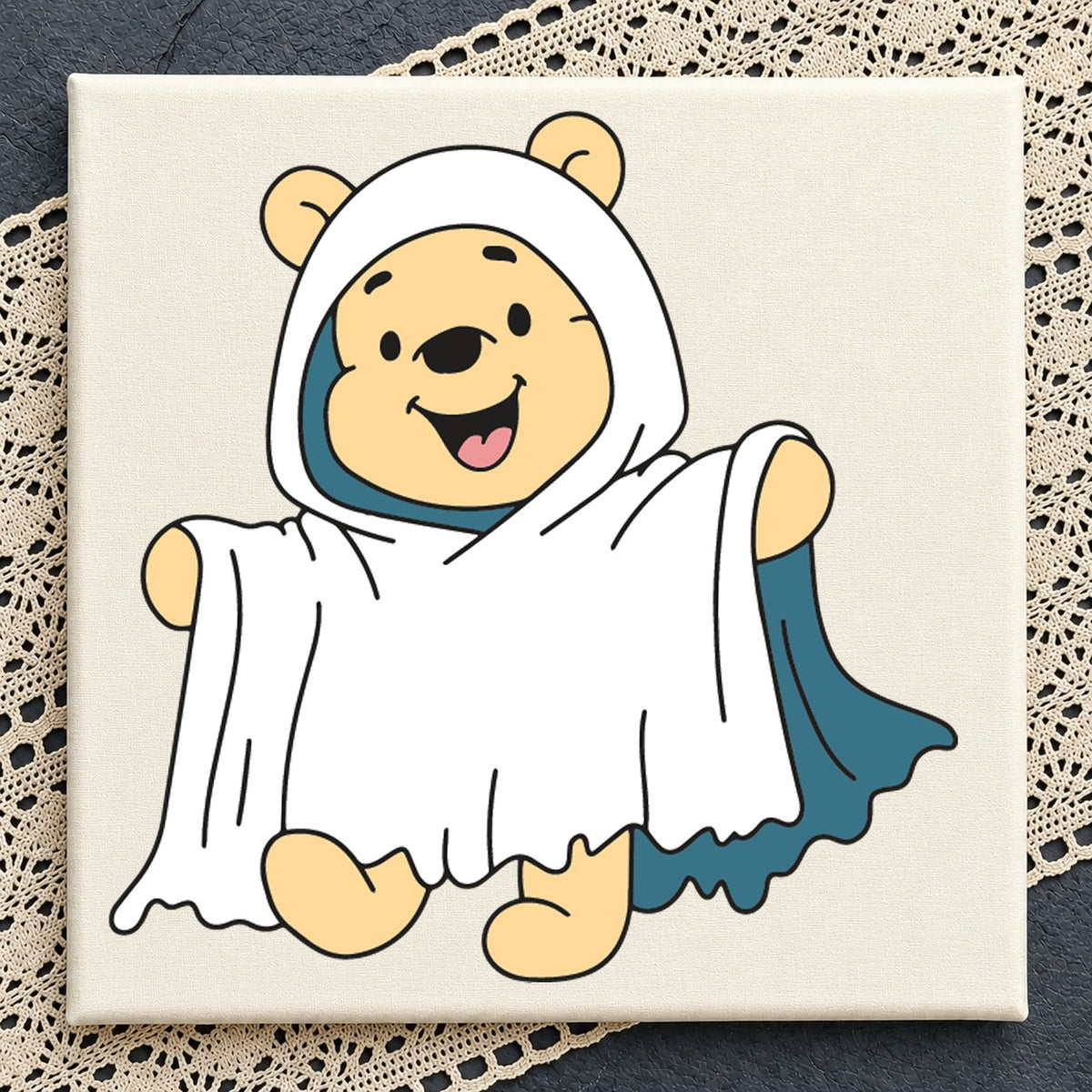 Winnie The Pooh Ghost Halloween Cricut Clipart SVG