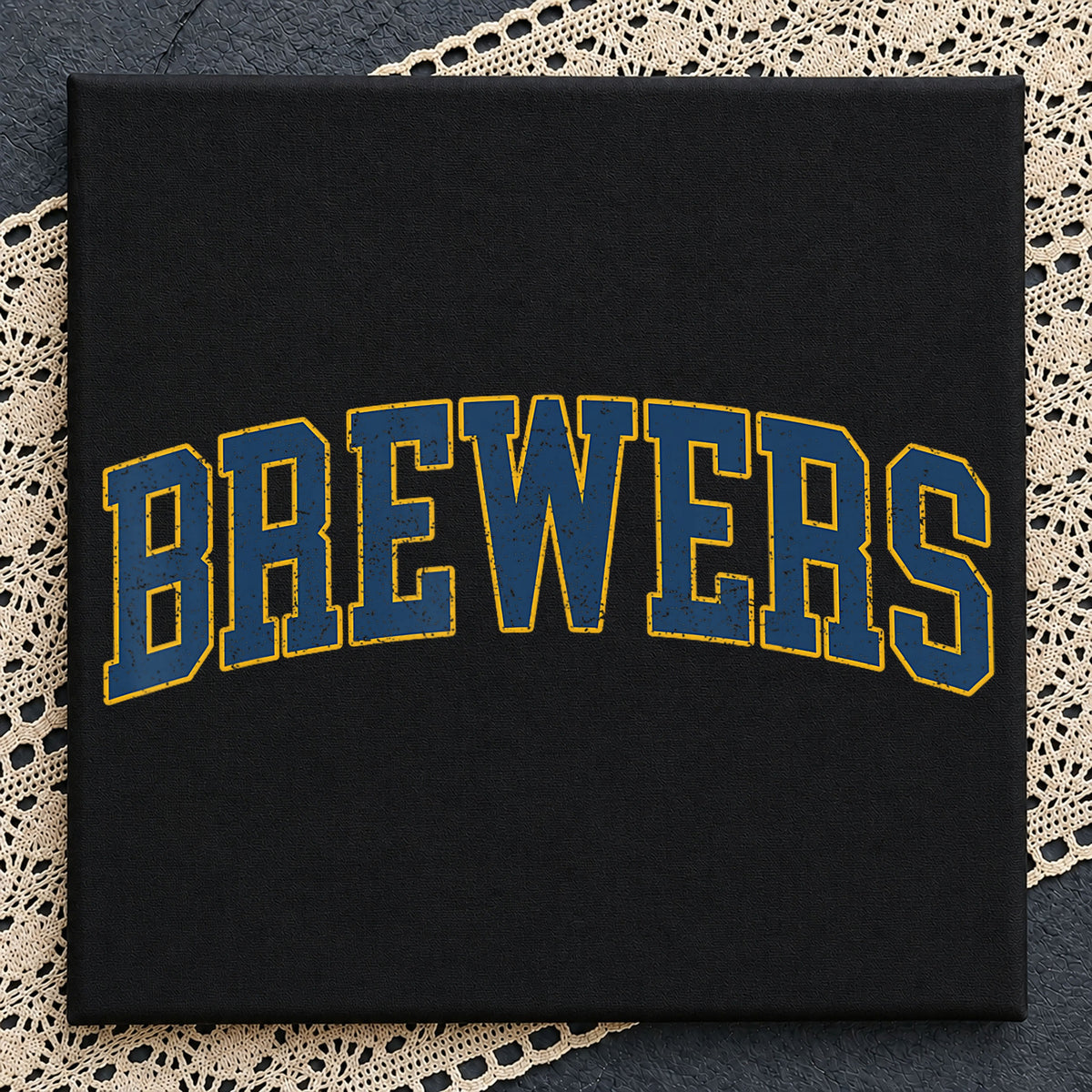 Brewers Arched Varsity PNG, Baseball Team Shirt PNG, Retro PNG