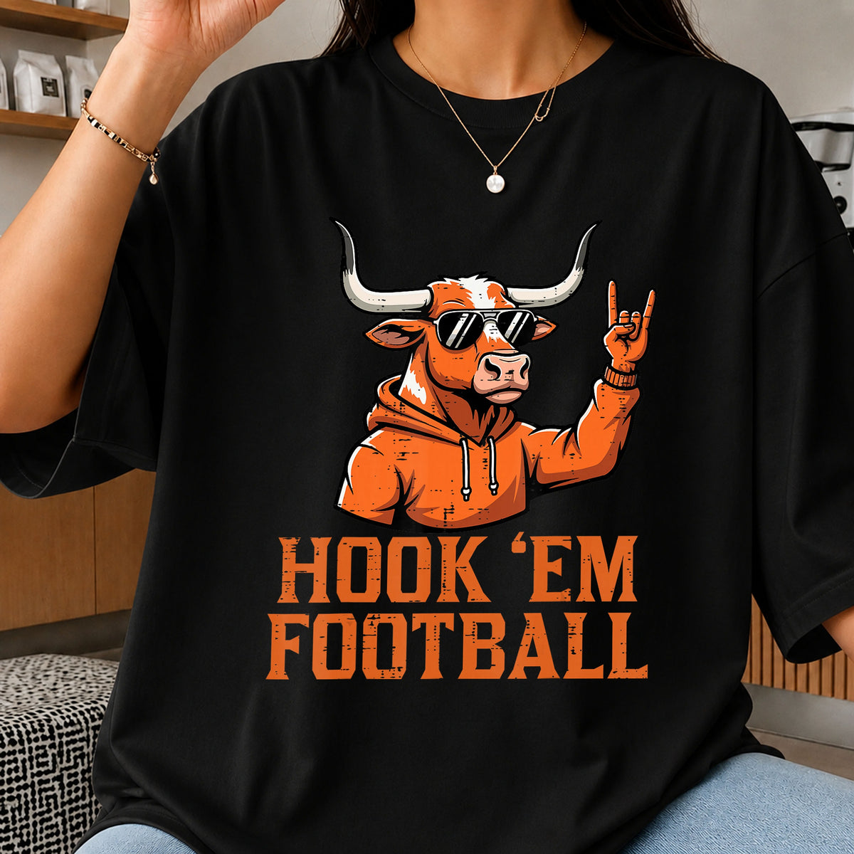 Hook Em Football Longhorn Bull Sunglasses Horns Up PNG