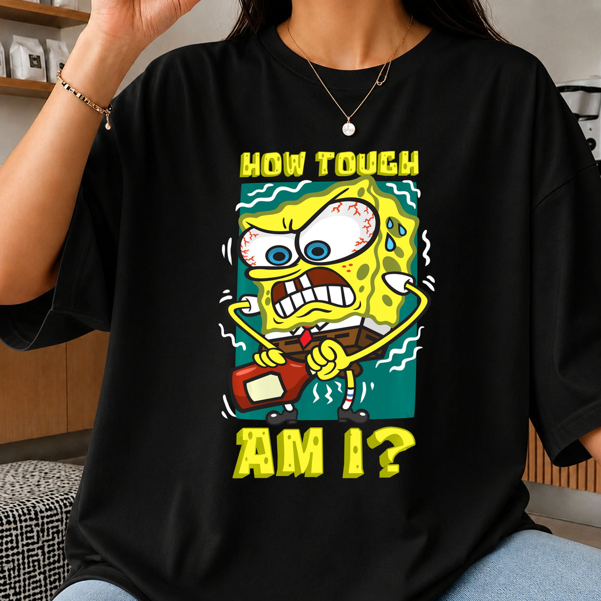 Spongebob How Tough Am I Angry Meme Cartoon PNG