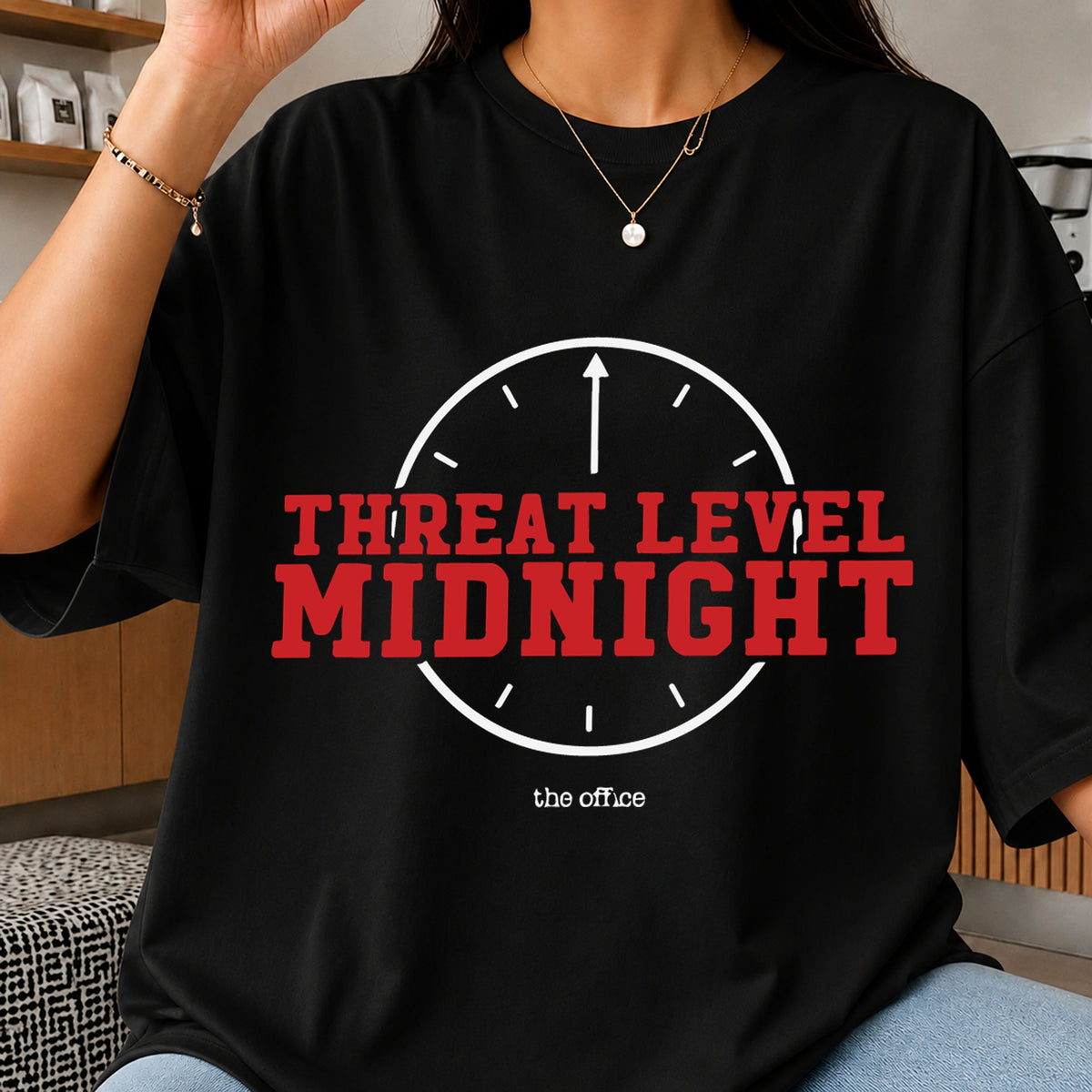 Threat Level Midnight The Office Clock Quote PNG