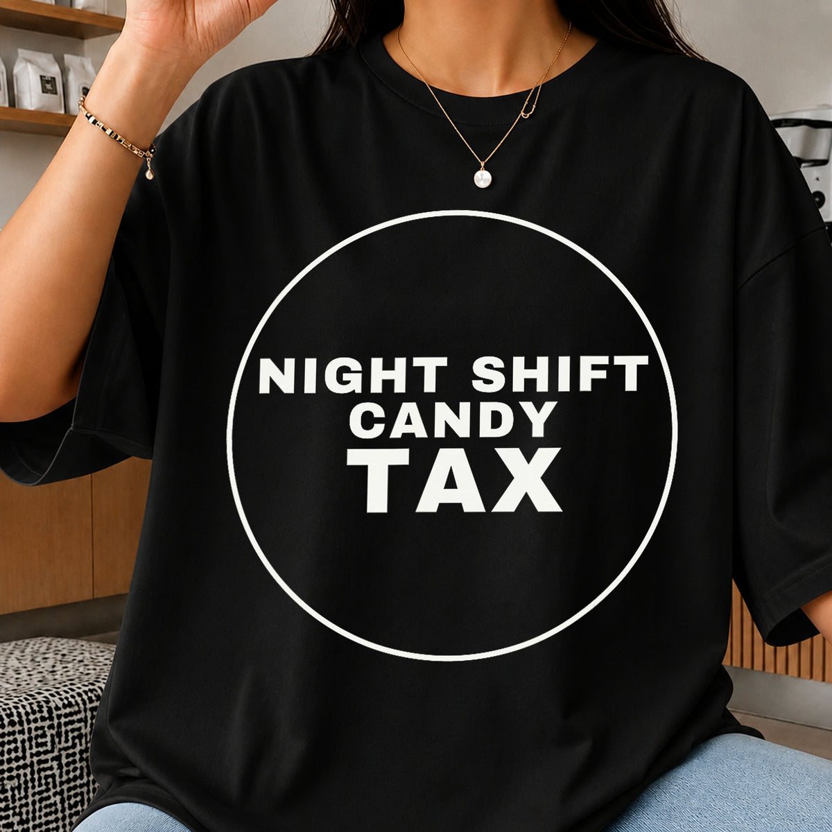 Night Shift Candy Tax PNG, Funny Halloween Work Humor
