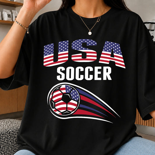 USA Soccer American Flag Soccer Ball Patriotic PNG