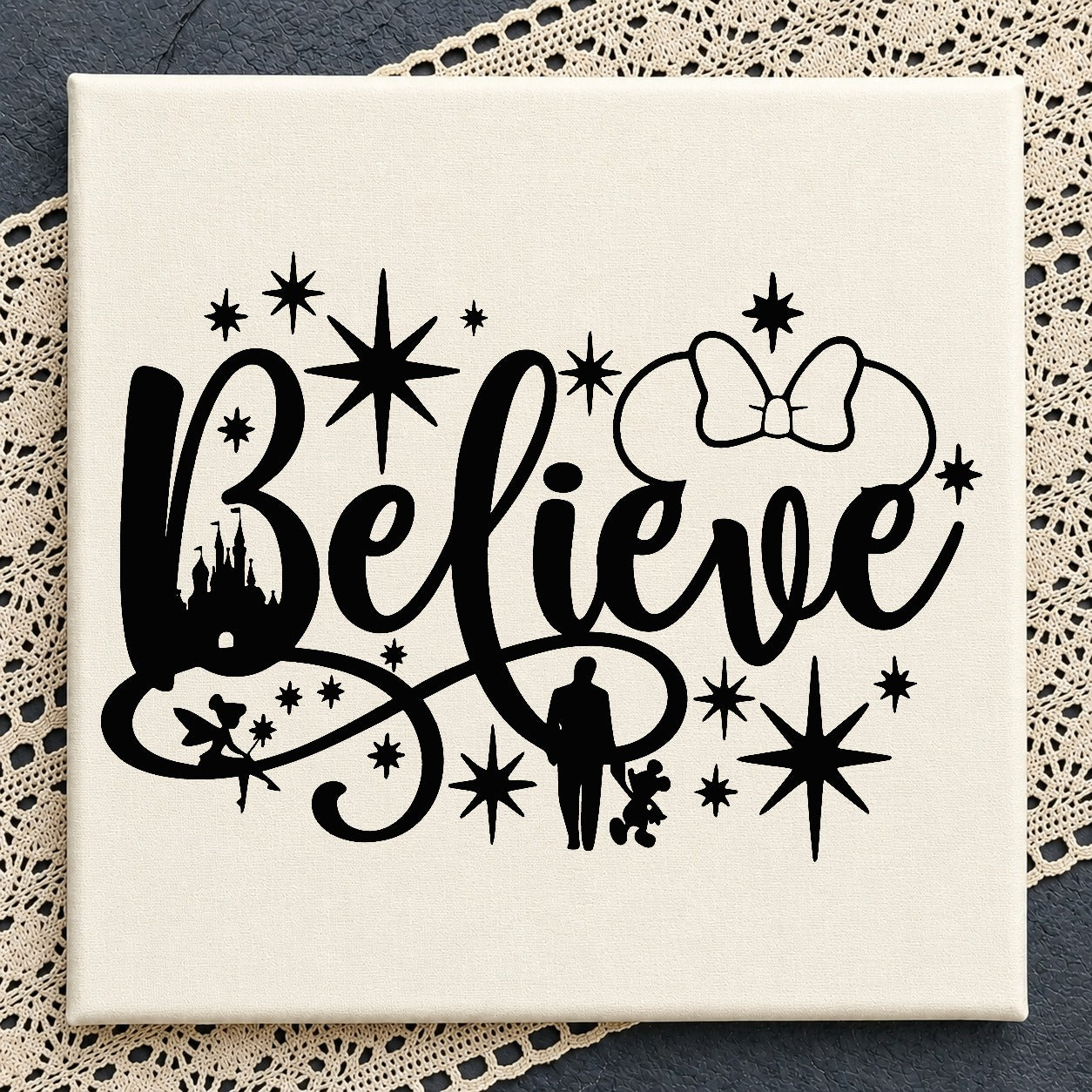 Disney Believe SVG, Minnie Mouse Castle SVG, Disney PNG