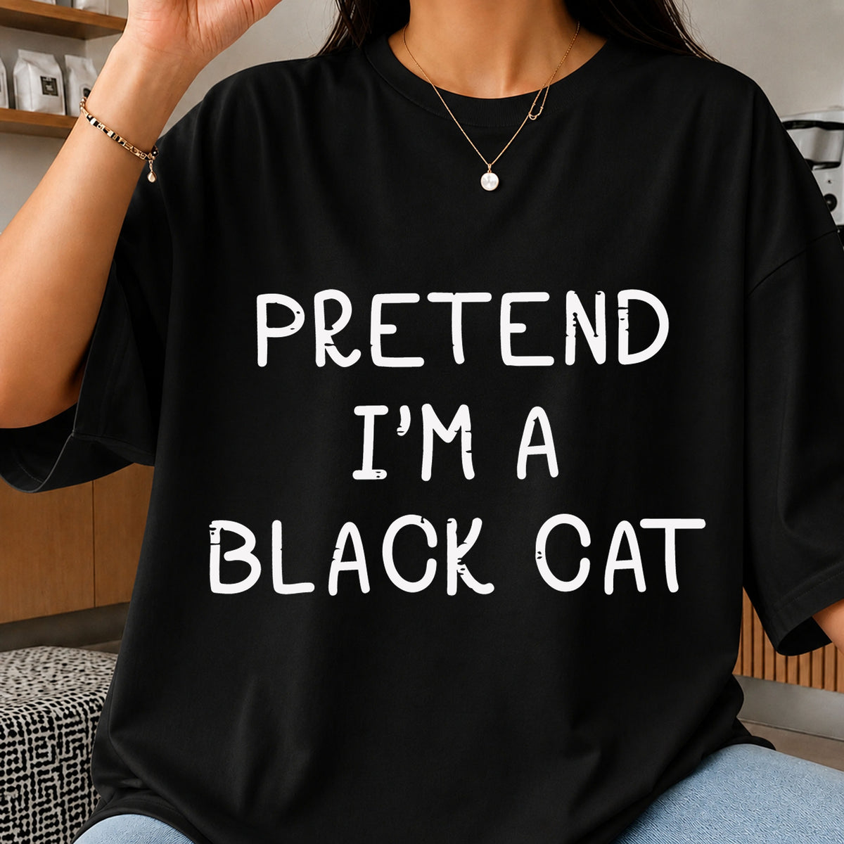 Pretend I'm A Black Cat SVG, Funny Halloween Cricut File
