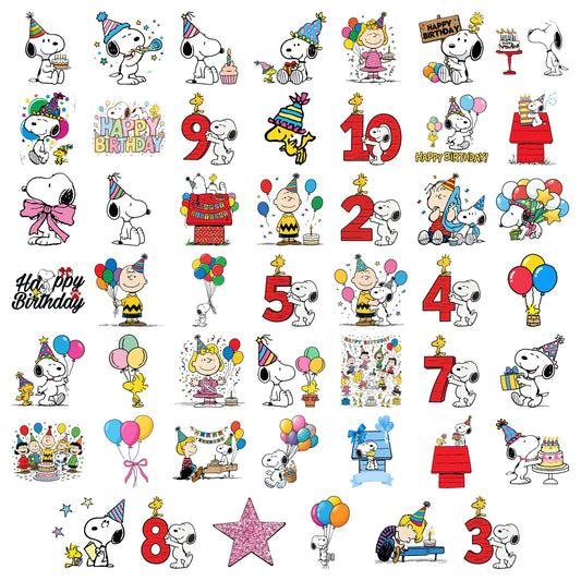 Snoopy Peanuts Happy Birthday Bundle PNG | SvgBundleHub