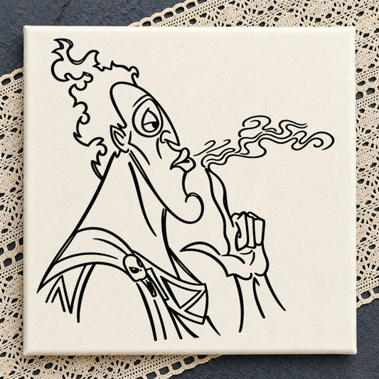 Hades Disney Villain Smoking Cricut Cut File SVG