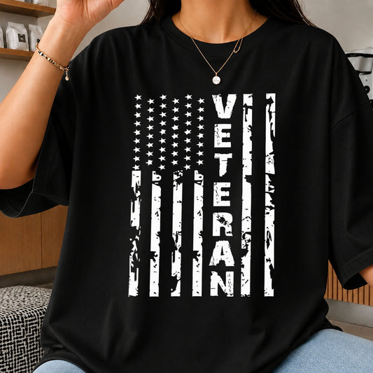 Veteran American Flag SVG, Patriotic Military Cricut File