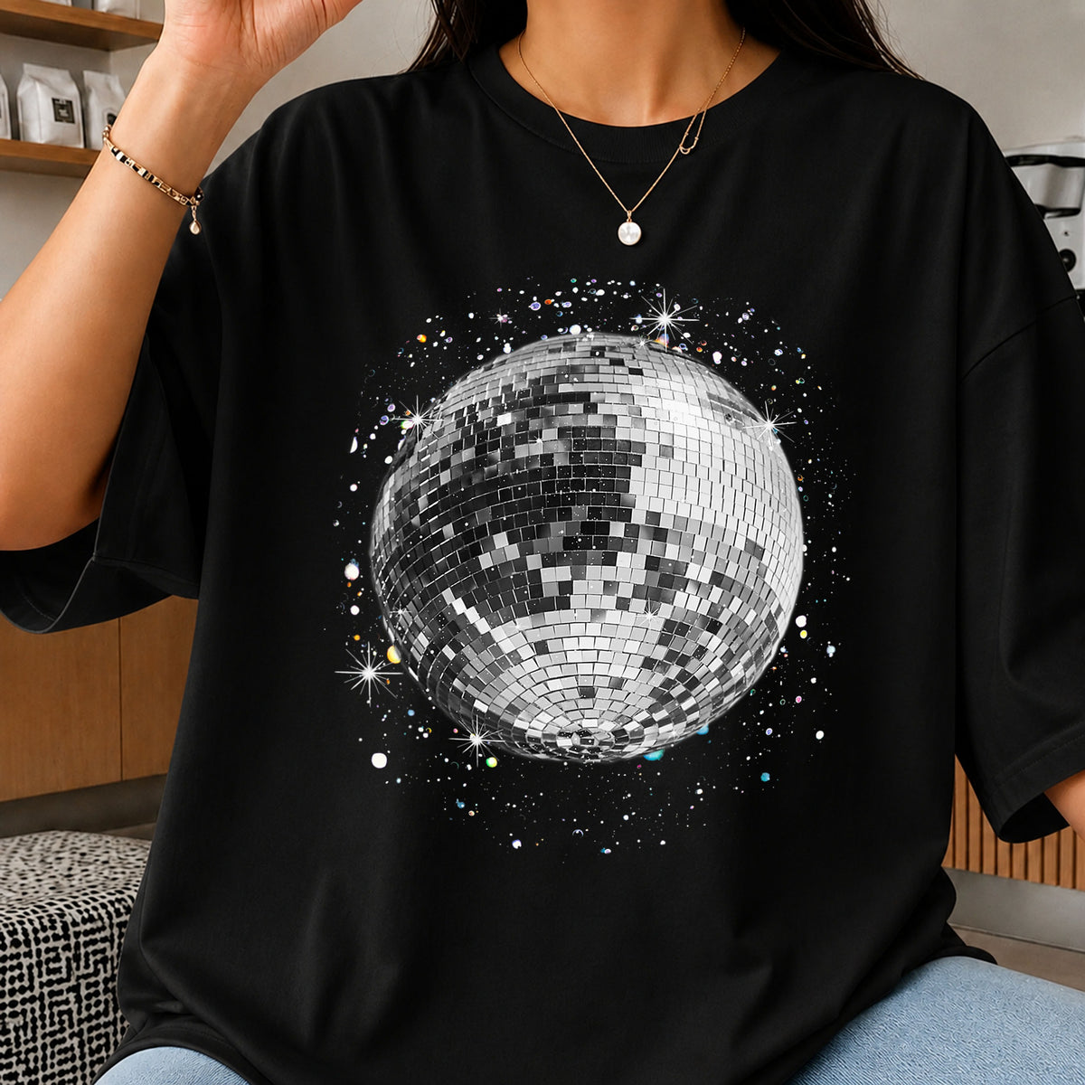 Disco Mirror Ball Glitter Sparkle Party Retro PNG