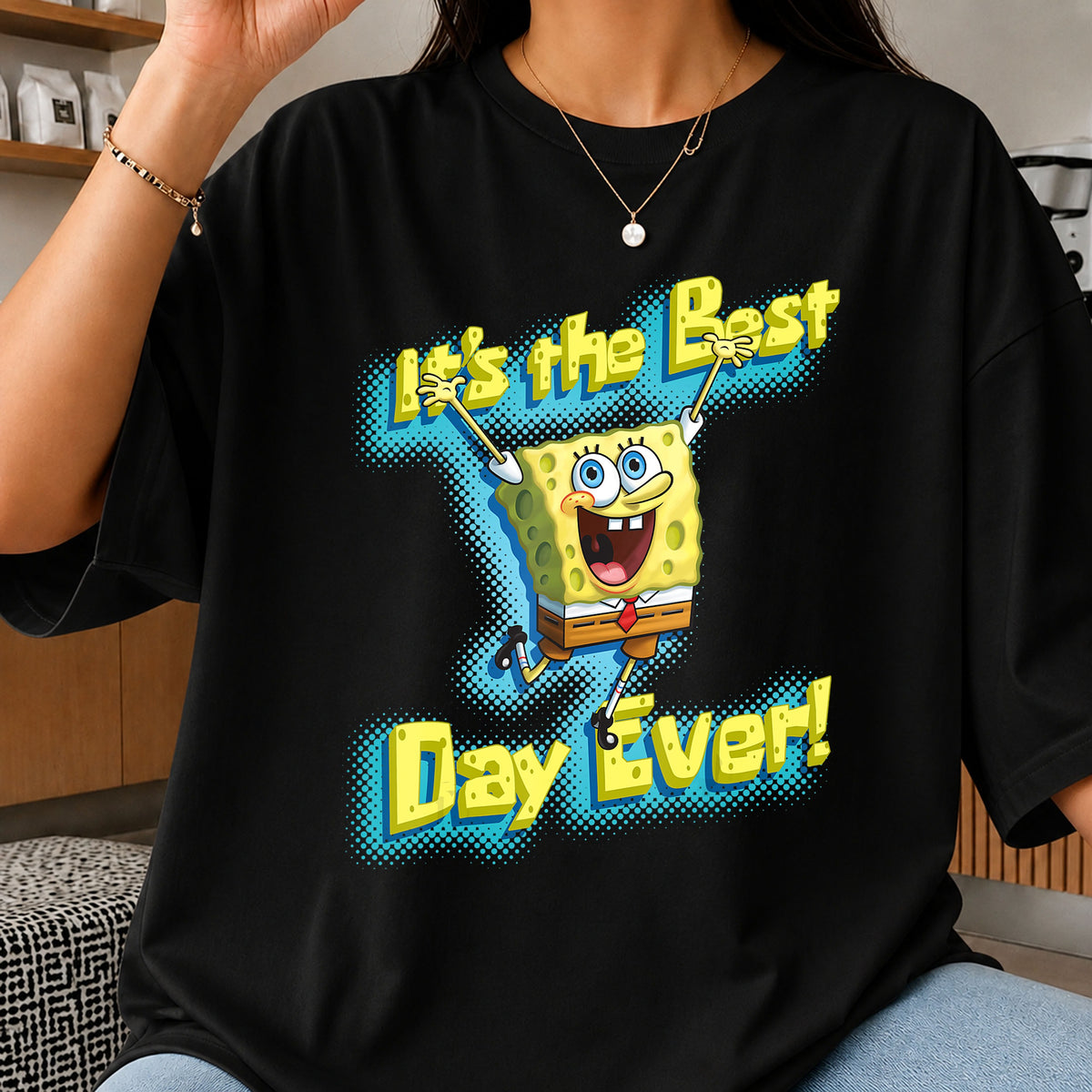 Spongebob It's The Best Day Ever Jumping PNG