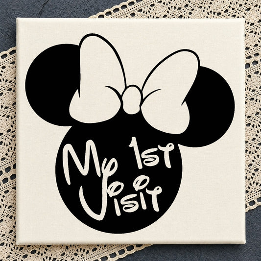 Minnie Mouse My First Visit SVG, Disney Trip SVG PNG, Mickey Ears SVG