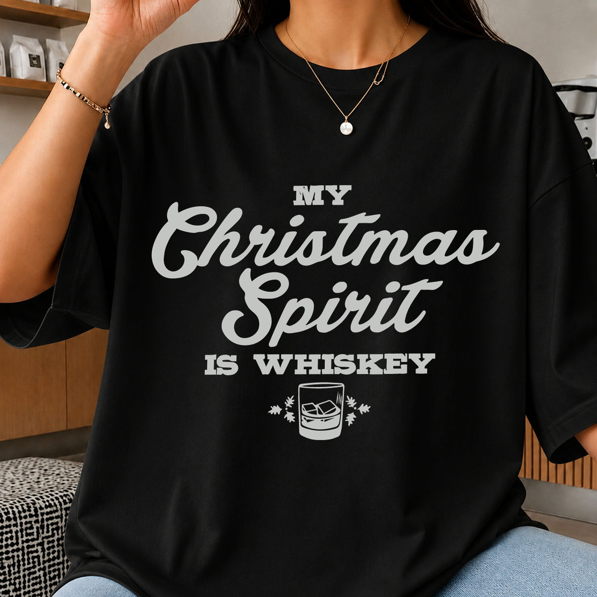 My Christmas Spirit Is Whiskey SVG, Craft File Design v7