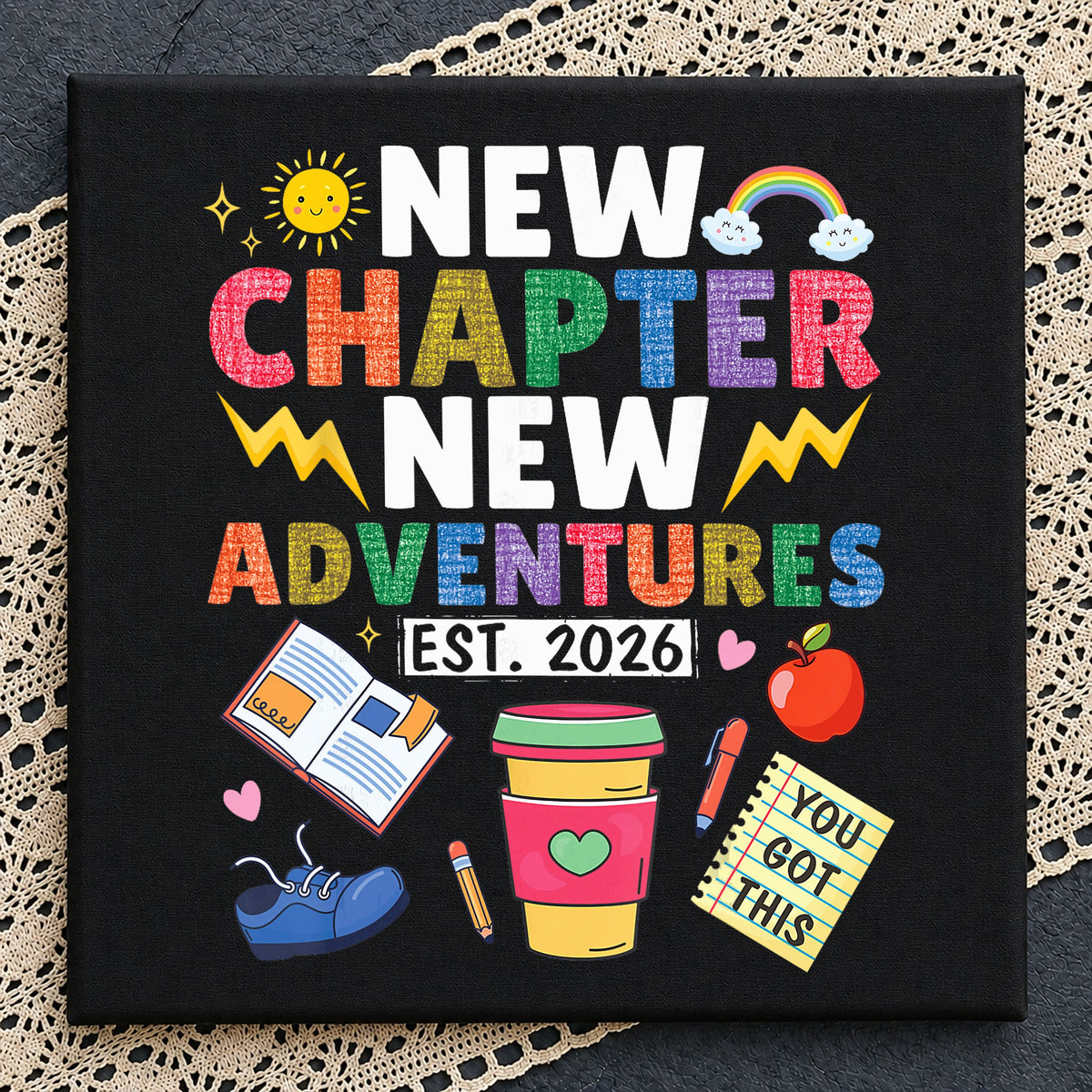 New Chapter New Adventures Est 2026 PNG, Back To School PNG, Teacher PNG
