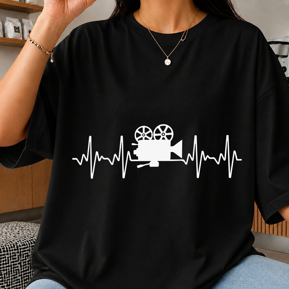 Movie Camera Heartbeat SVG, Film Lover Cricut Cut File