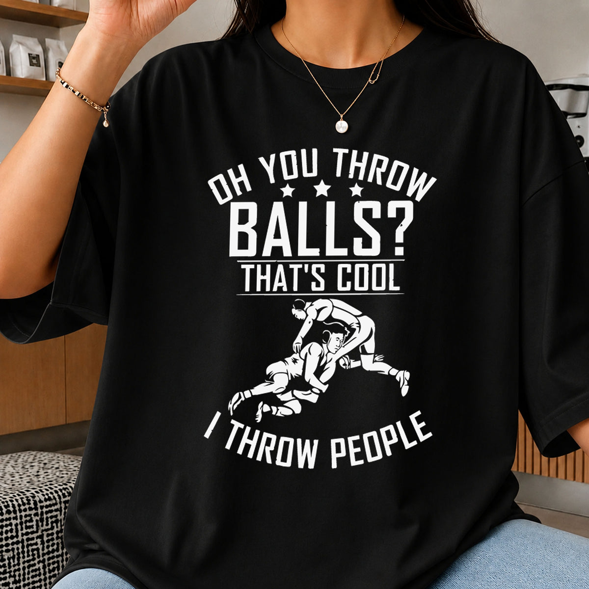 Oh You Throw Balls I Throw People Wrestling PNG