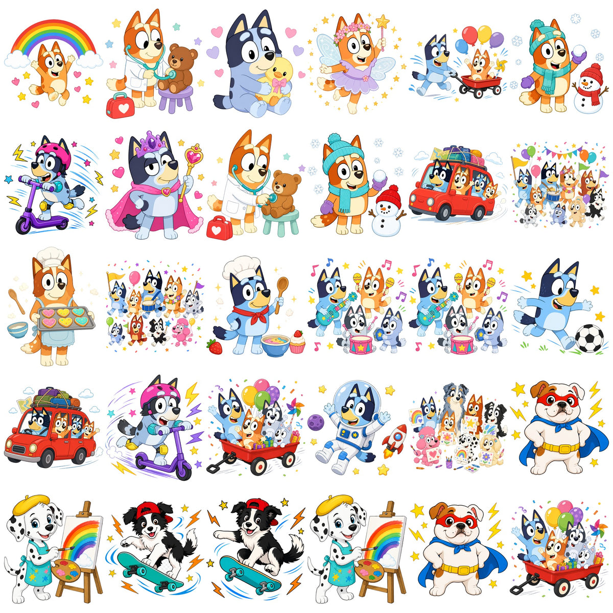 Bluey Family Bundle PNG | SvgBundleHub