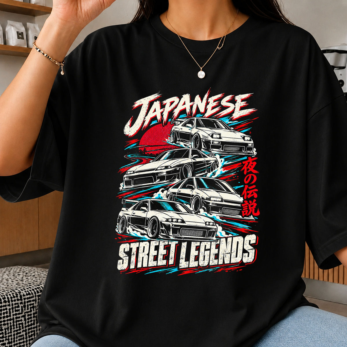 Japanese Street Legends JDM Cars Retro Graphic PNG