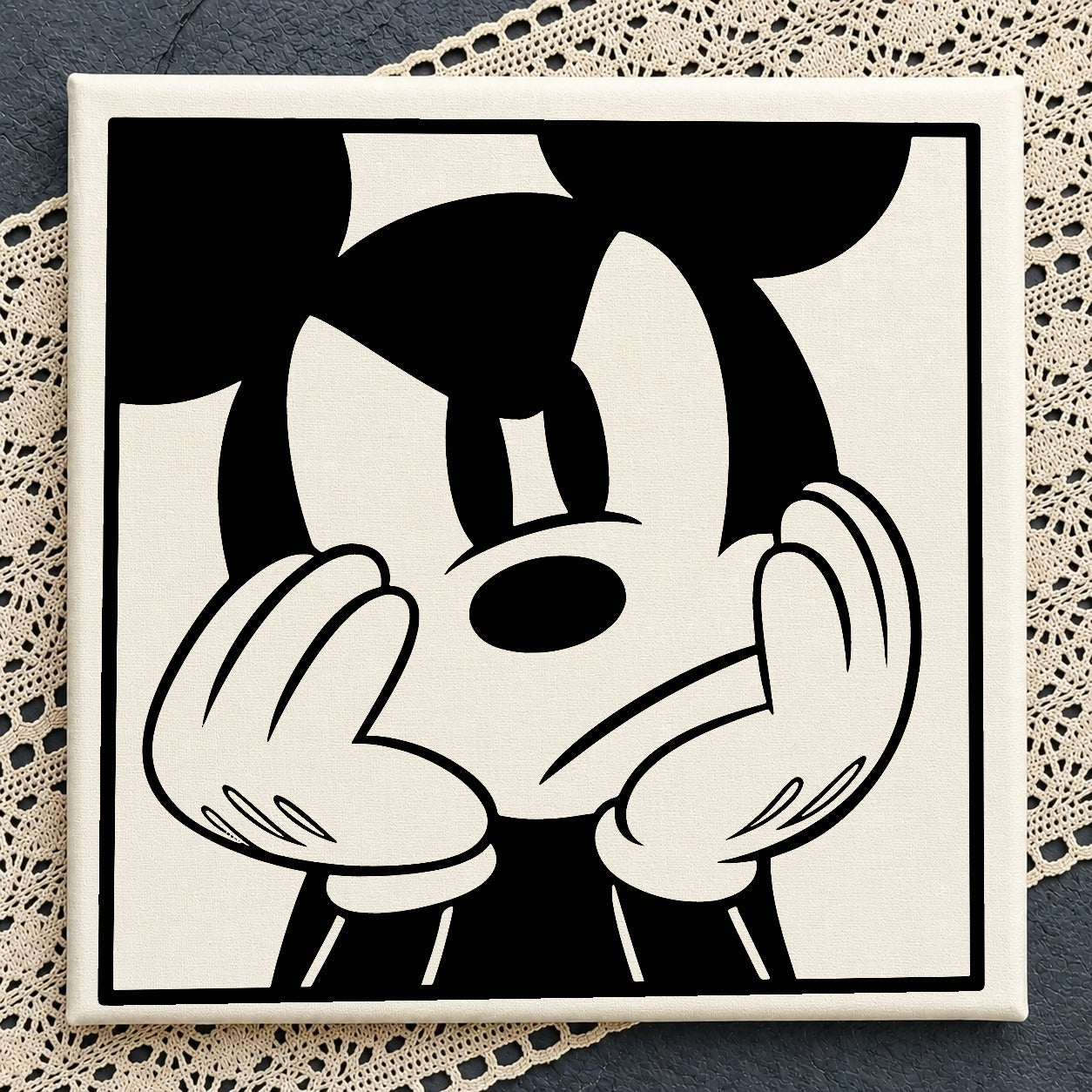 Mickey Mouse Hands On Face SVG, Funny Mickey PNG, Disney SVG