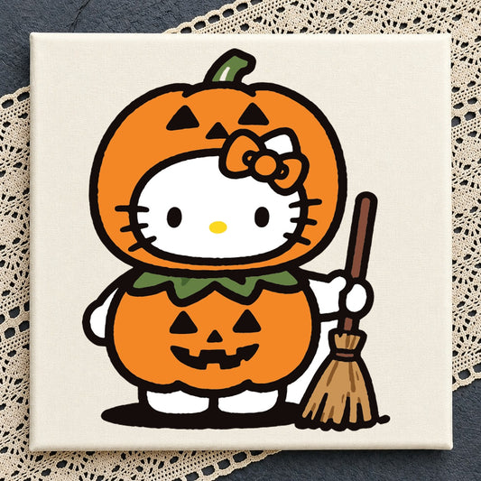 Hello Kitty Halloween Pumpkin Costume Cricut Clipart SVG