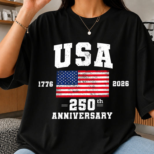 USA 250th Anniversary 1776 2026 American Flag PNG