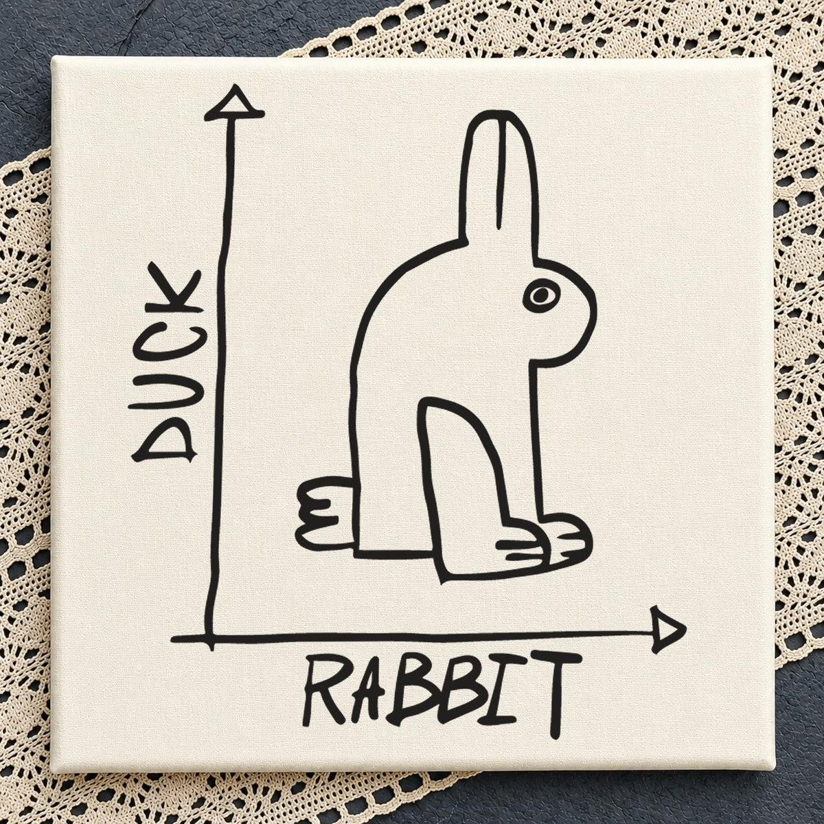 Duck Rabbit Optical Illusion SVG, Cute Craft Clipart