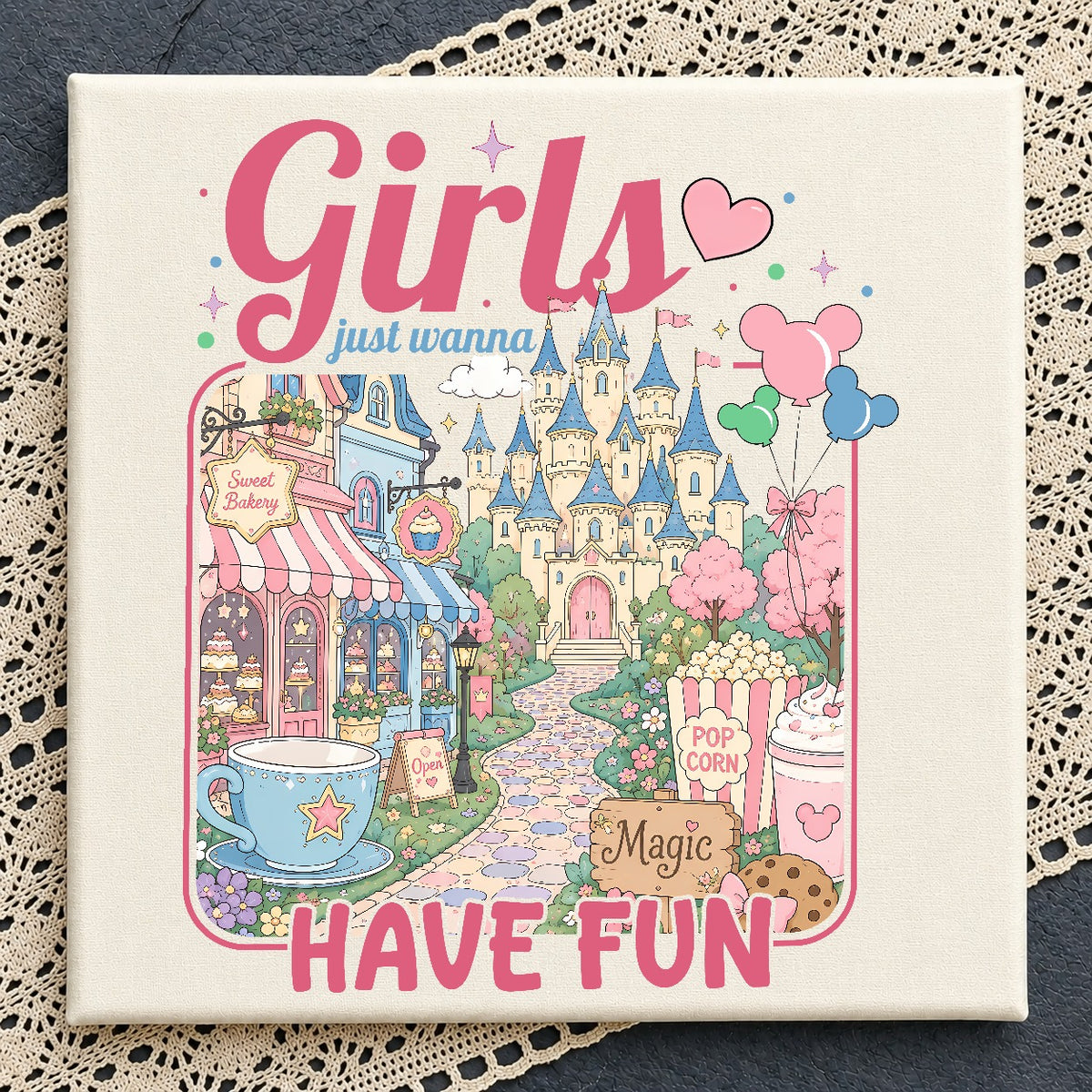 Girls Just Wanna Have Fun Magic Castle PNG | SvgBundleHub