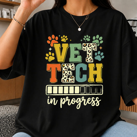 Vet Tech In Progress SVG, Leopard Paw Cricut File