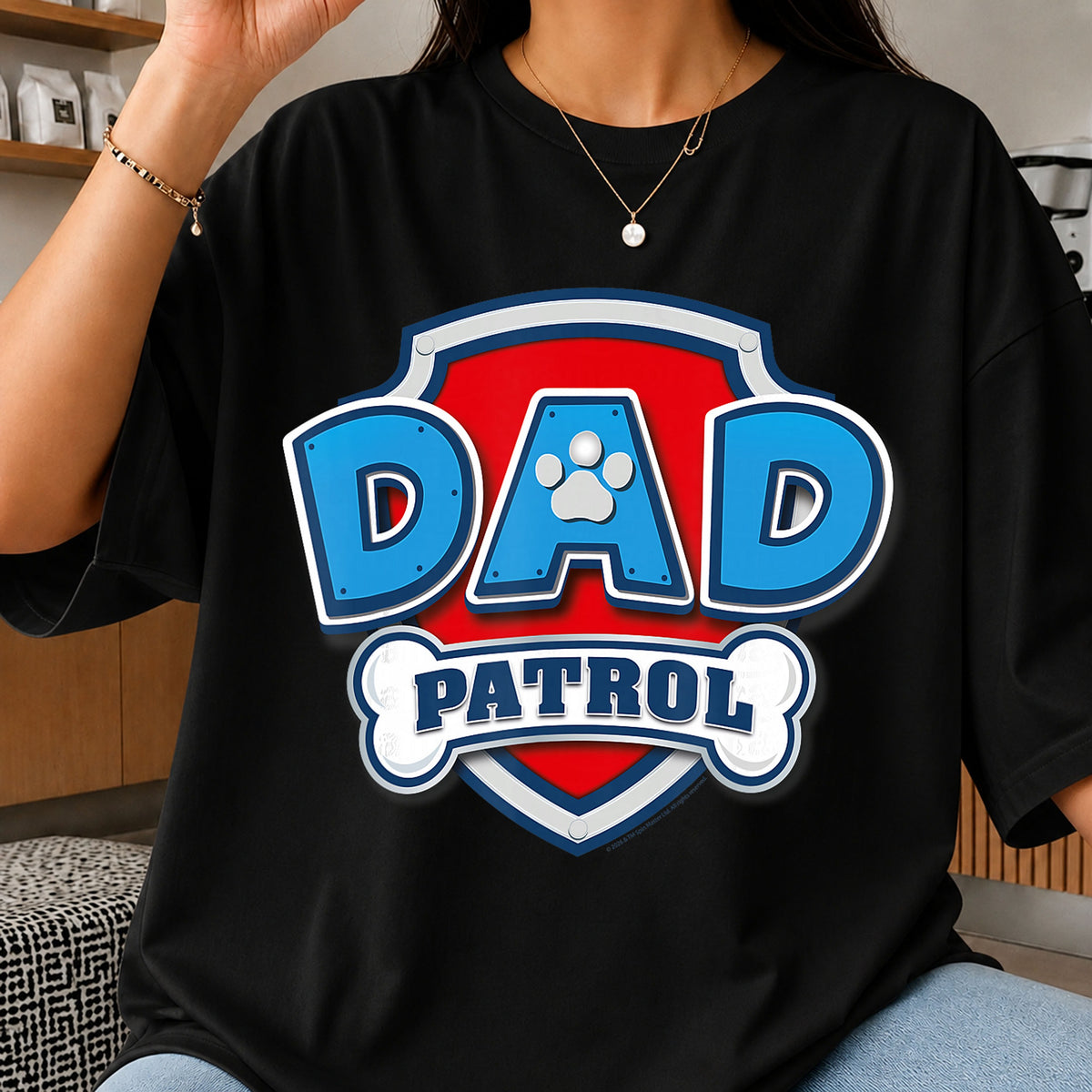 Dad Patrol Paw Patrol Shield Logo Father's Day PNG