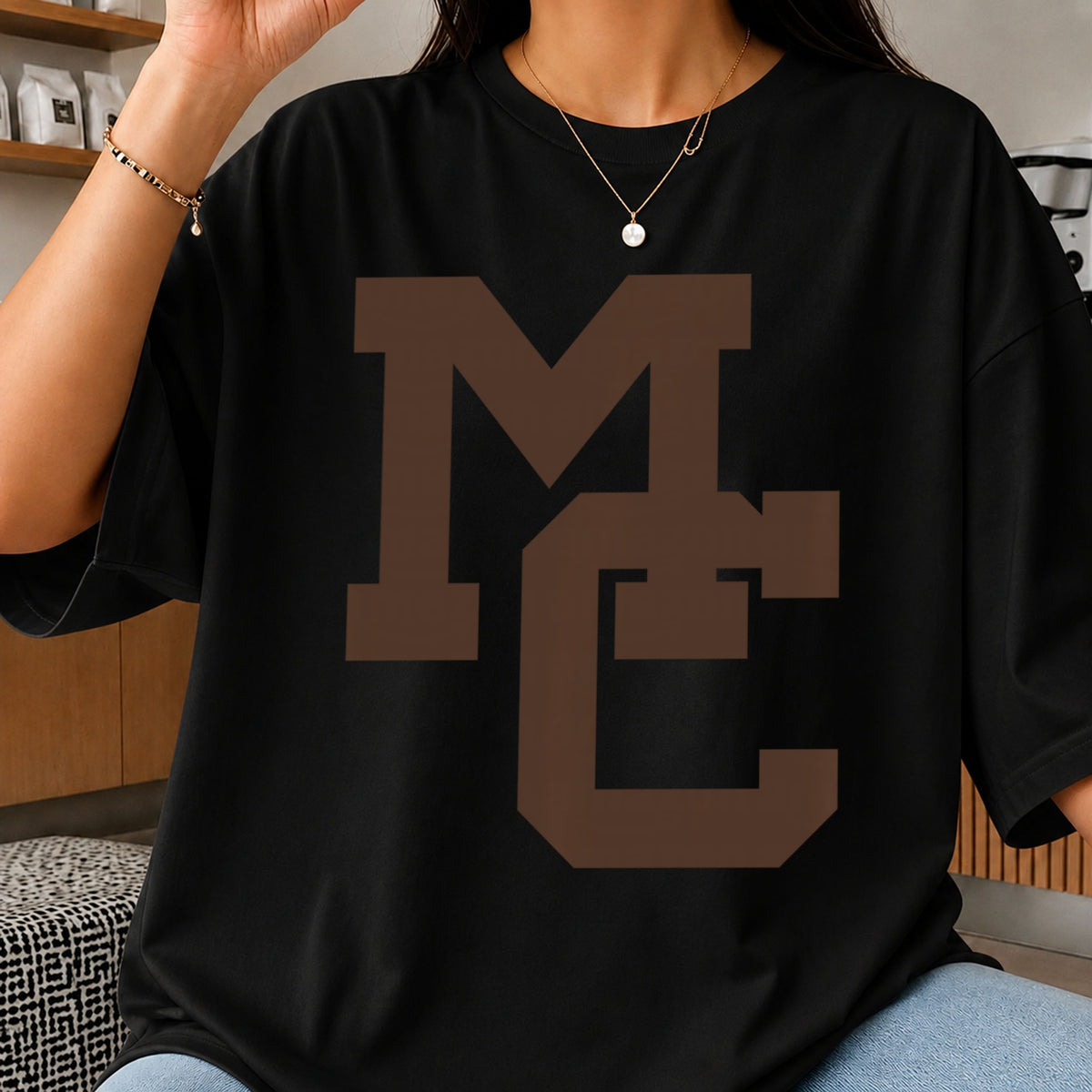 MC Monogram Varsity Letters PNG, Cute Craft Clipart v3