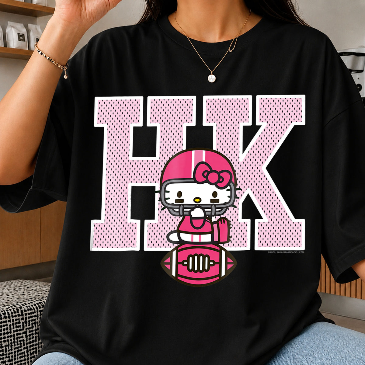 Hello Kitty Football Helmet HK Varsity Letters PNG