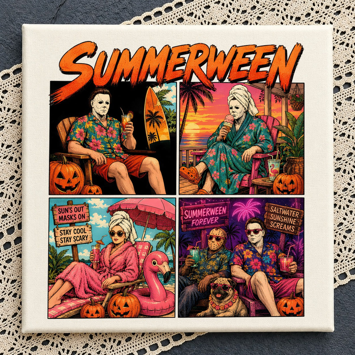 Summerween Horror Icons Beach PNG | SvgBundleHub