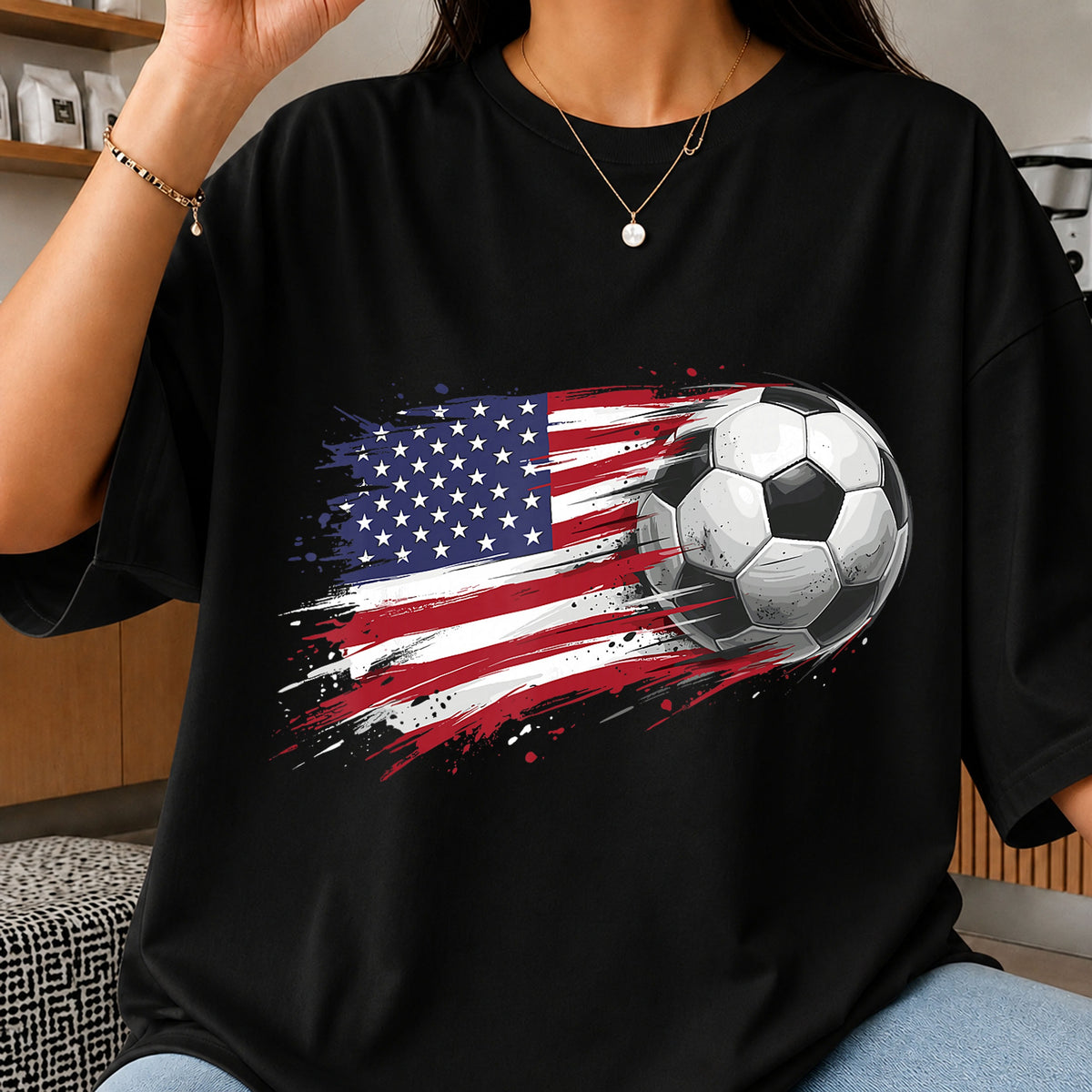 American Flag Soccer Ball Patriotic Sport Fan PNG