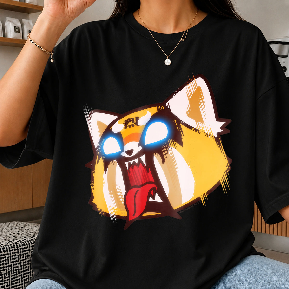 Aggretsuko Rage Face Angry Red Panda Screaming PNG