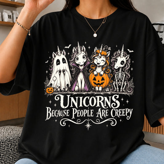 Unicorns Because People Are Creepy Halloween PNG