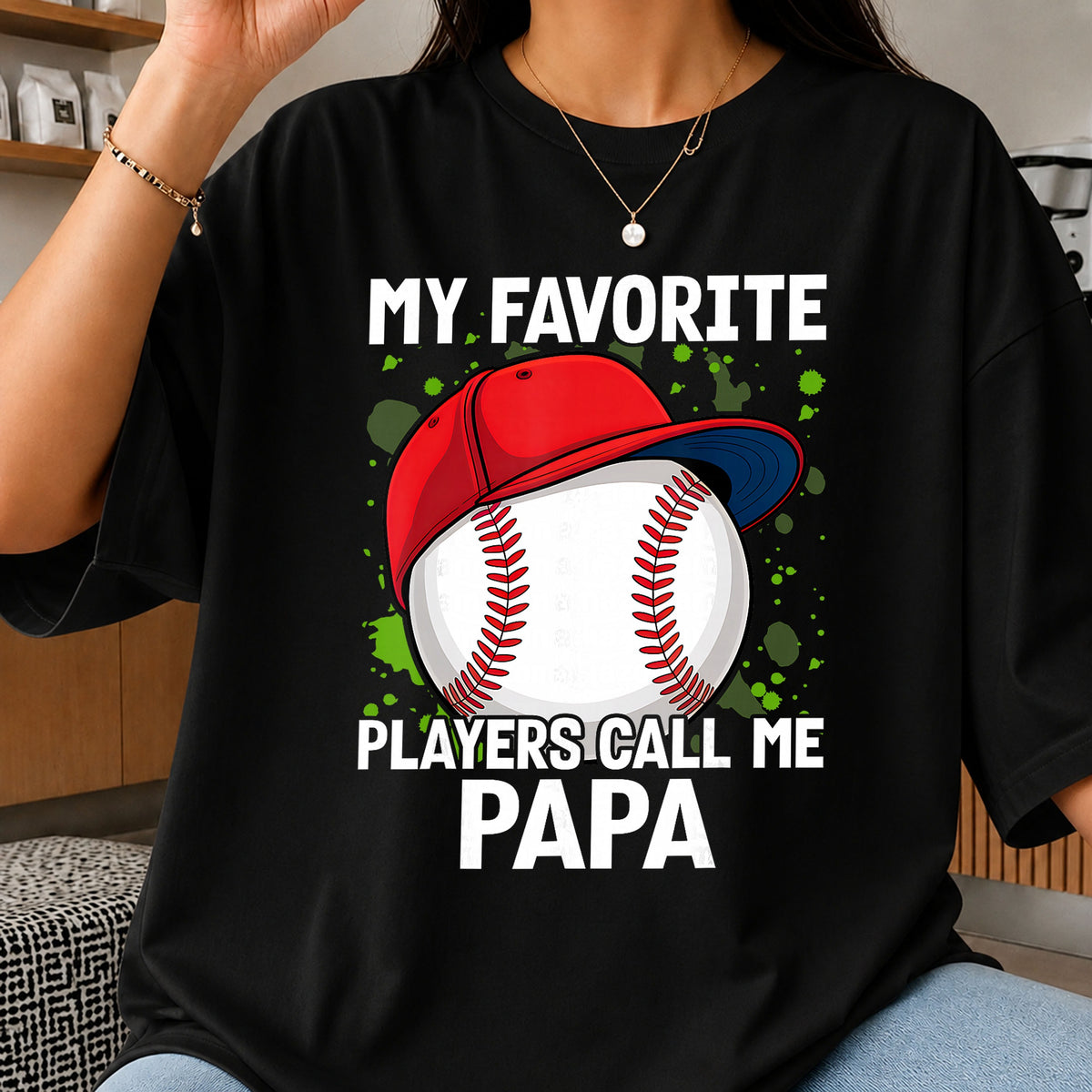 My Favorite Players Call Me Papa Baseball PNG
