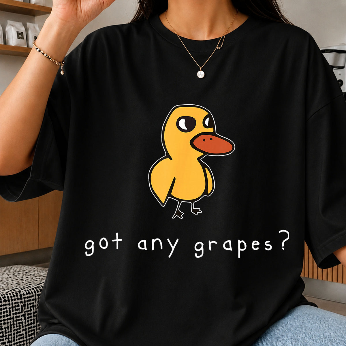 Got Any Grapes Duck Meme Funny Bird Clipart Design PNG