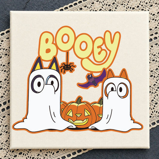 Bluey Bingo Ghost Booey Halloween Cricut Clipart SVG