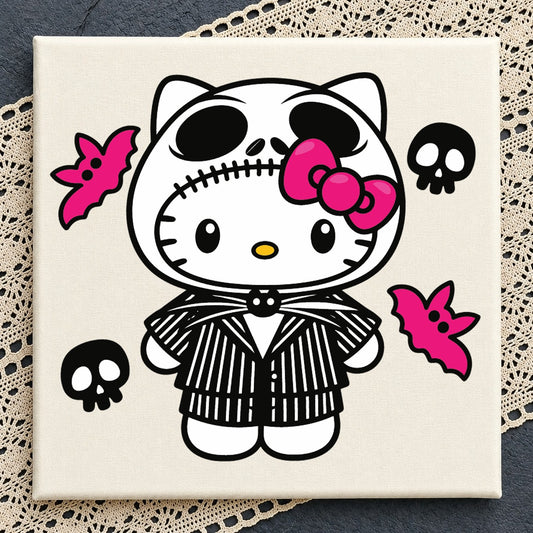 Hello Kitty Jack Skellington Halloween Cricut Cut File SVG