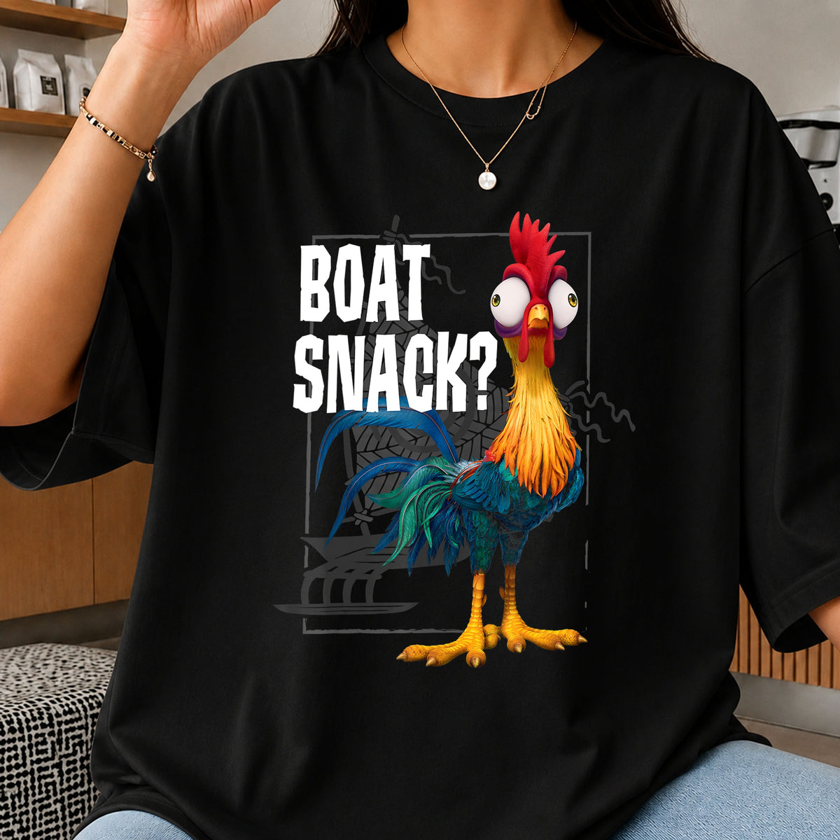 Hei Hei Boat Snack Funny Moana Quote Chicken PNG
