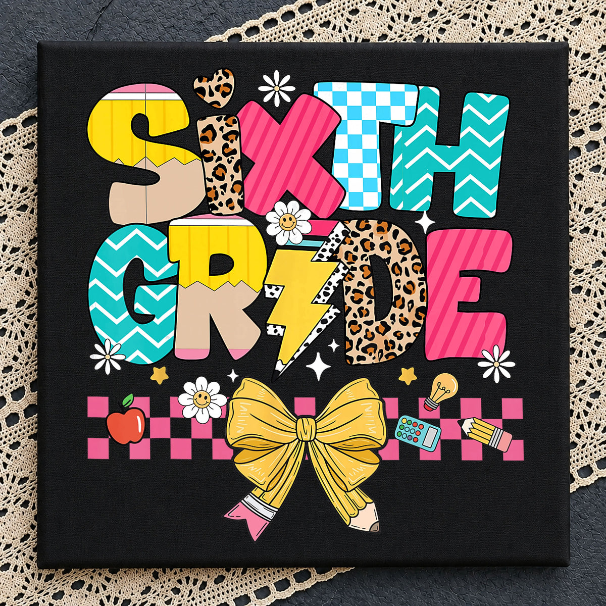 Sixth Grade PNG, Back To School PNG, Teacher Coquette PNG