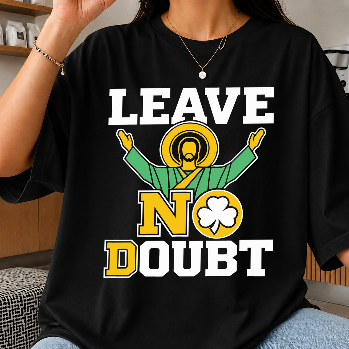Leave No Doubt Jesus Shamrock SVG, Irish Faith Cricut File