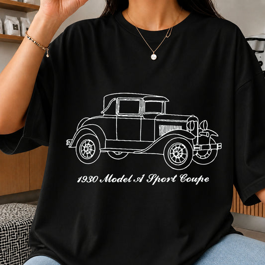 1930 Model A Sport Coupe SVG, Vintage Car Cricut File Design