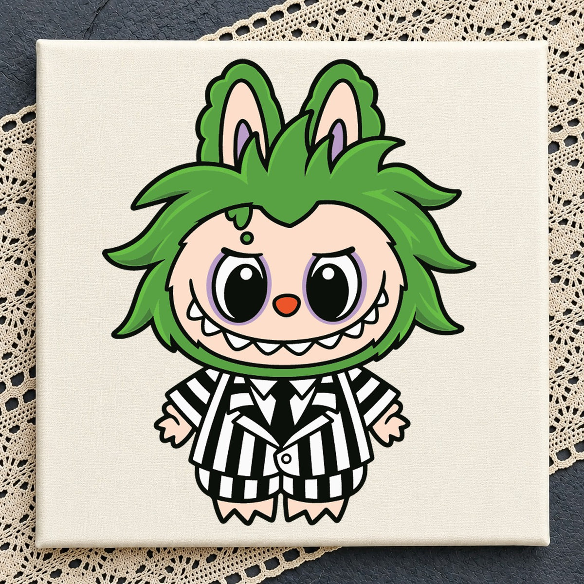 Beetlejuice Bunny Kawaii SVG, Cute Horror Cricut Clipart