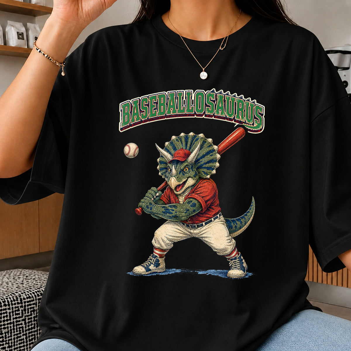 Baseballosaurus Triceratops Baseball Player Batter PNG